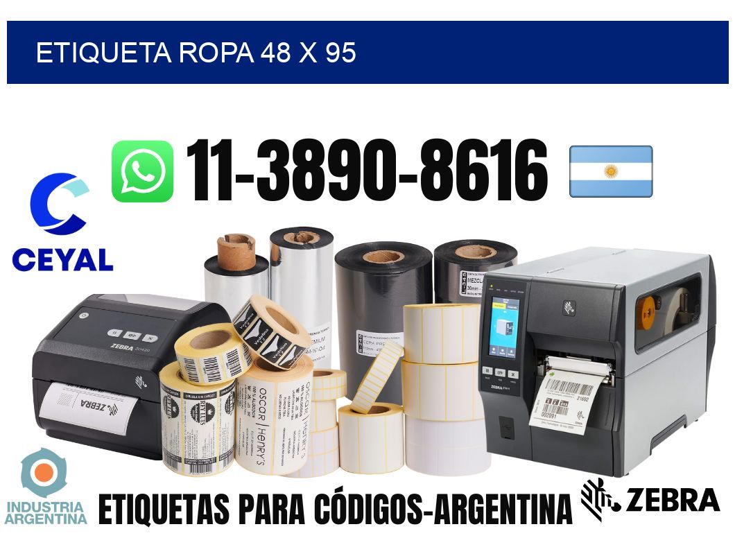 etiqueta ropa 48 x 95