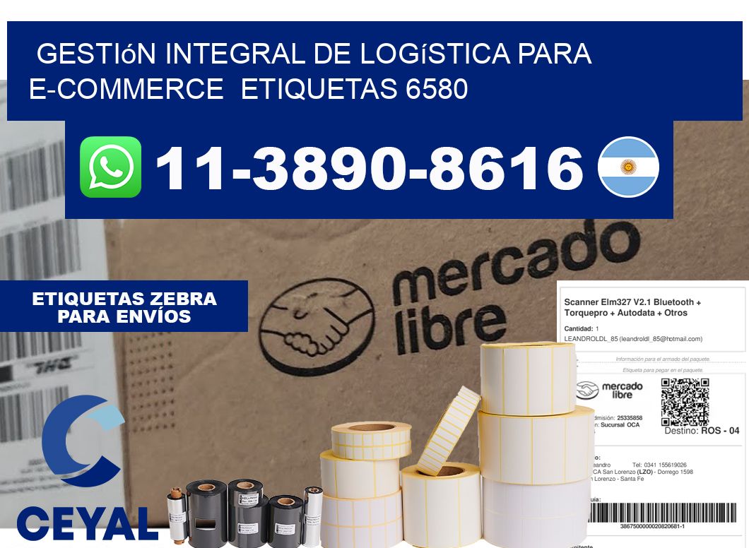 Gestión integral de logística para e-commerce  etiquetas 6580