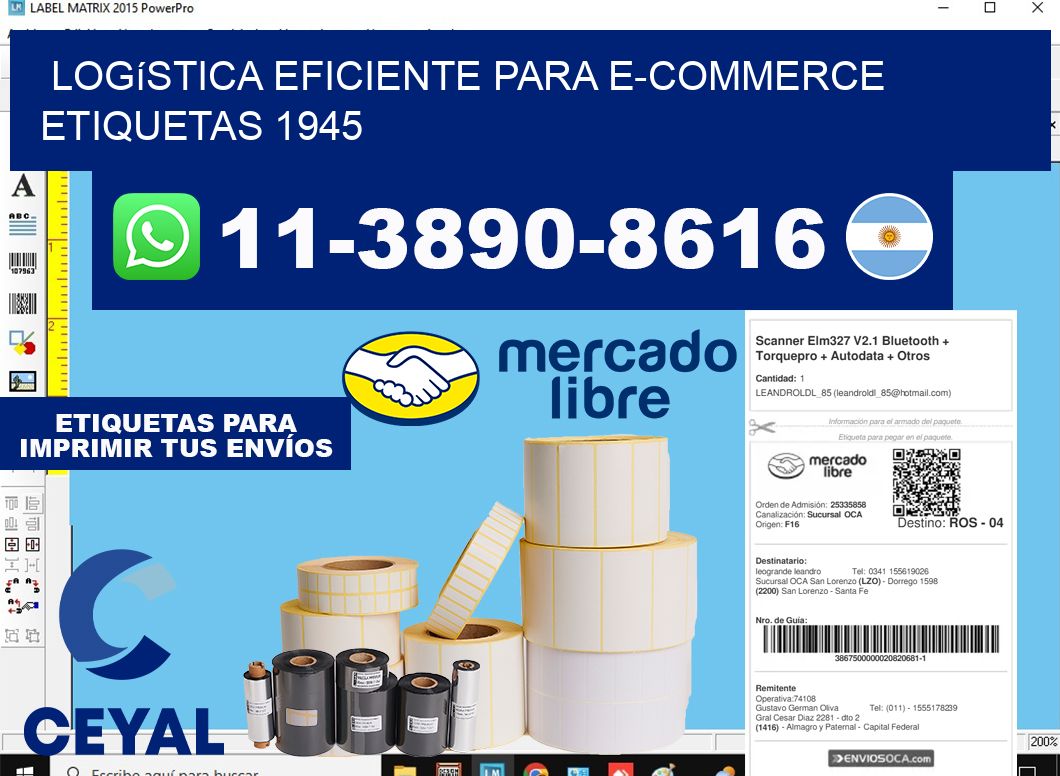 Logística eficiente para e-commerce etiquetas 1945