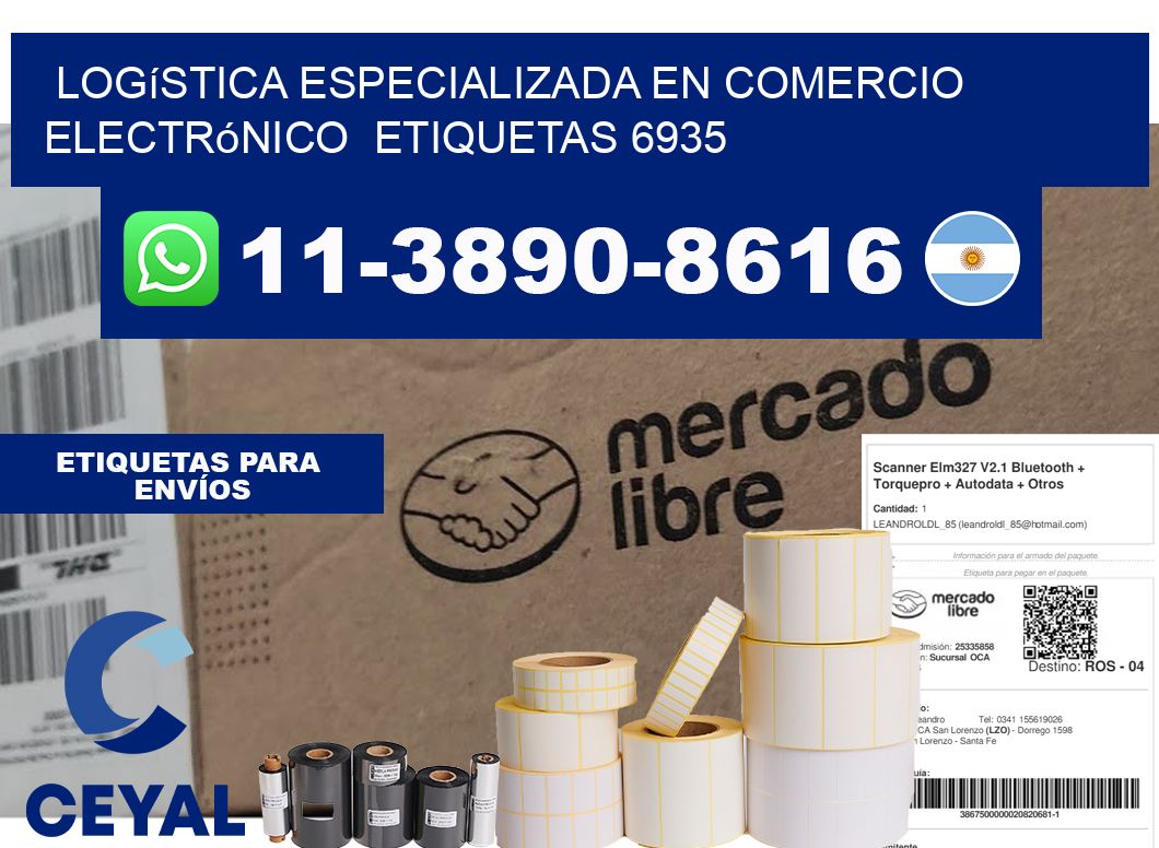 Logística especializada en comercio electrónico  etiquetas 6935