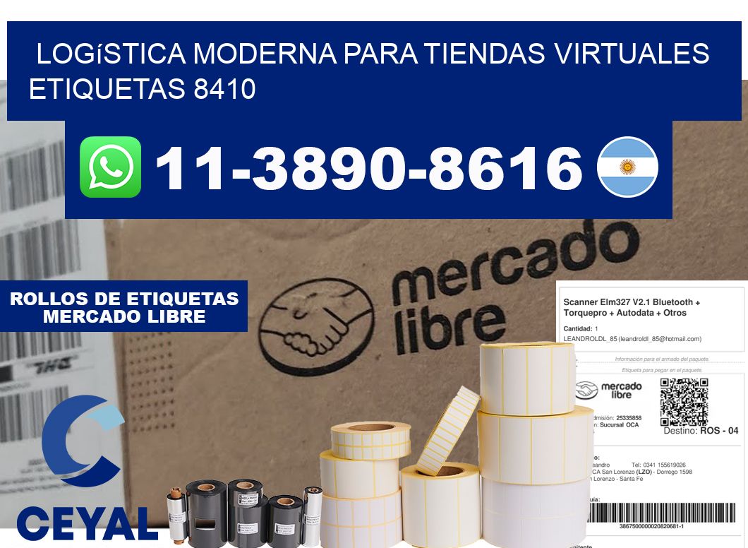 Logística moderna para tiendas virtuales  etiquetas 8410
