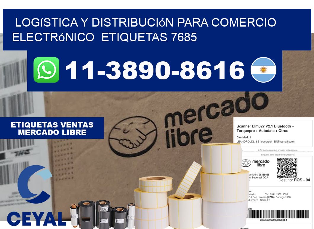 Logística y distribución para comercio electrónico  etiquetas 7685