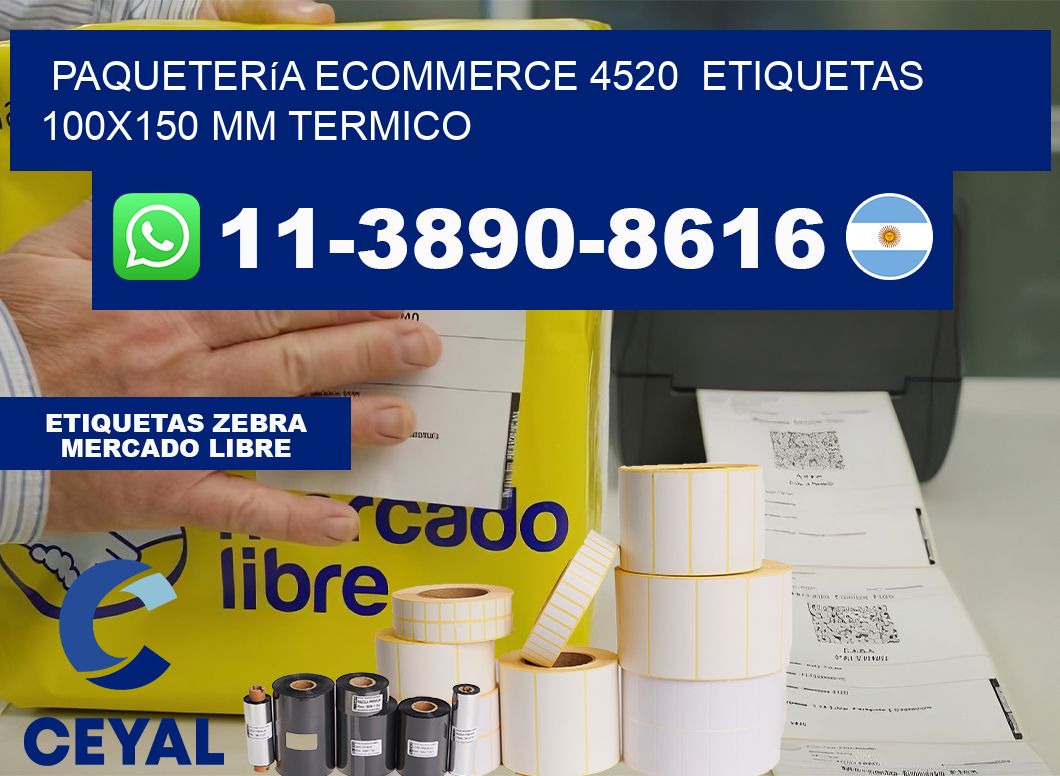 Paquetería eCommerce 4520  etiquetas 100×150 mm termico