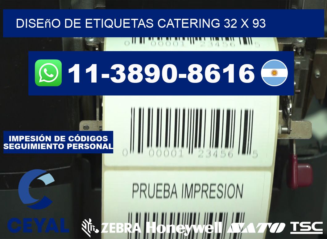diseño de etiquetas catering 32 x 93
