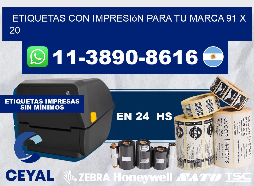etiquetas con impresión para tu marca 91 x 20