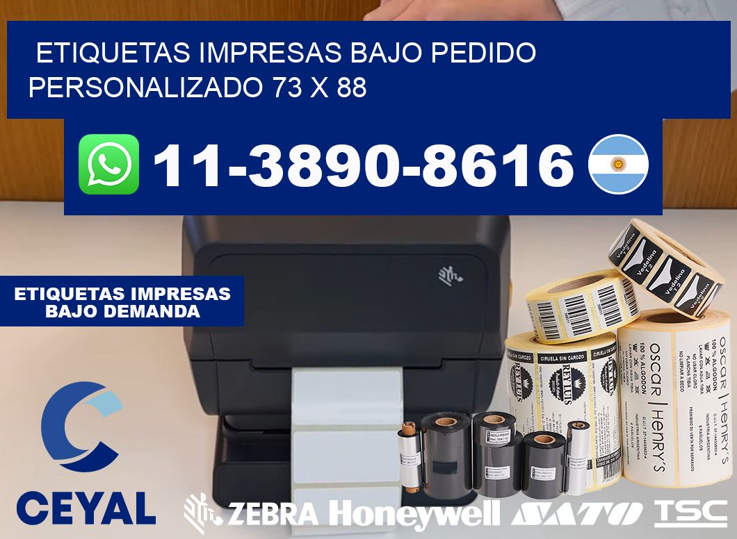 etiquetas impresas bajo pedido personalizado 73 x 88