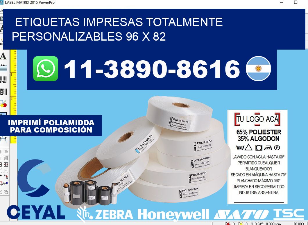 etiquetas impresas totalmente personalizables 96 x 82