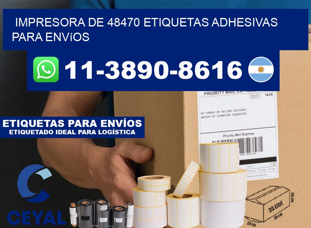 impresora de 48470 etiquetas adhesivas para envíos