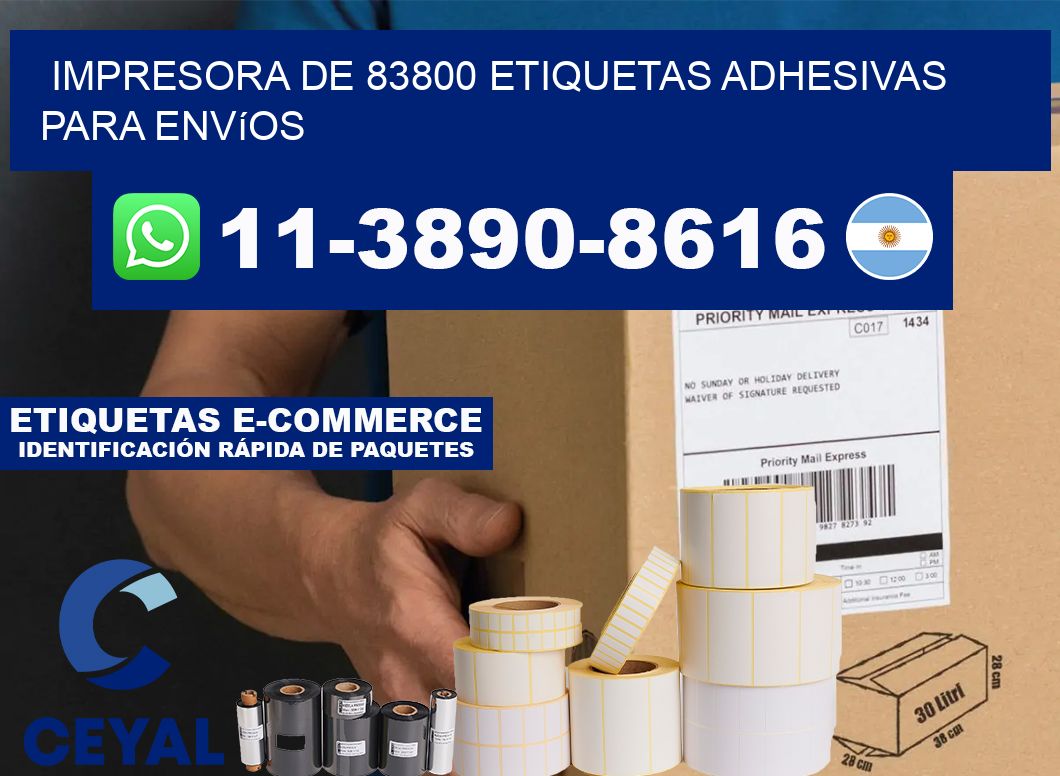 impresora de 83800 etiquetas adhesivas para envíos