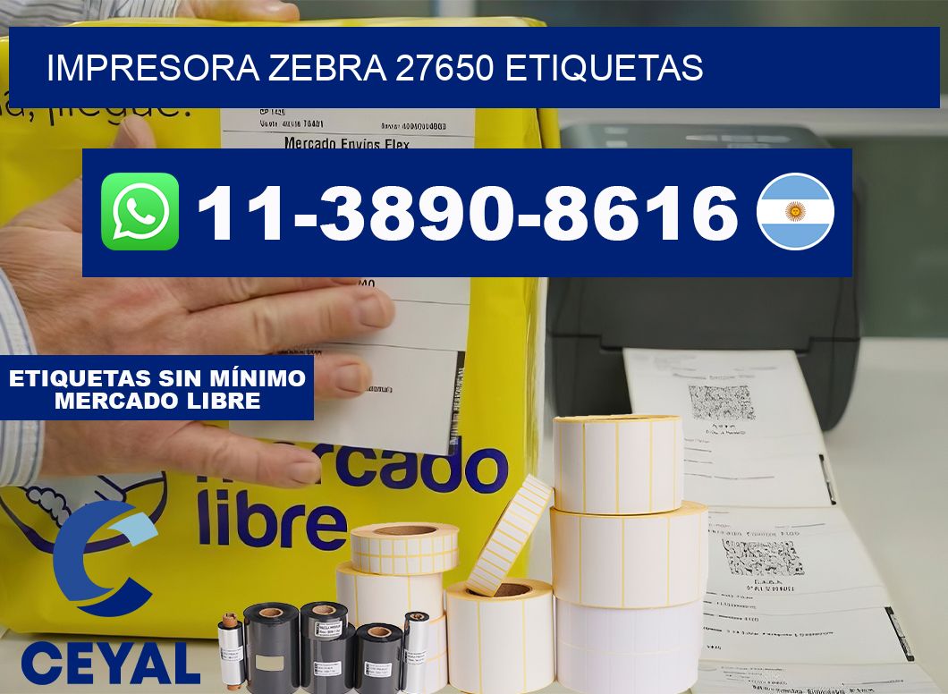 impresora zebra 27650 etiquetas
