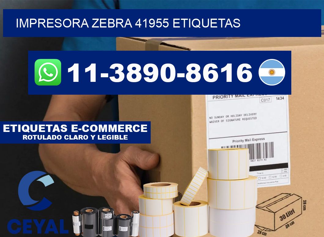 impresora zebra 41955 etiquetas