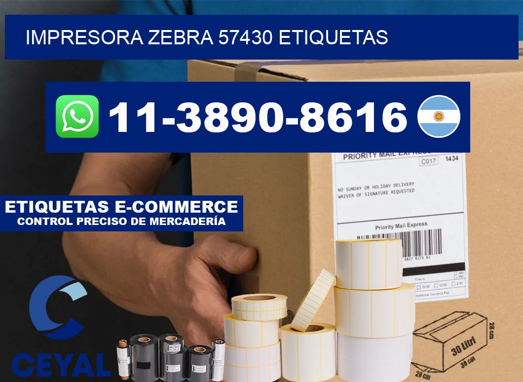 impresora zebra 57430 etiquetas