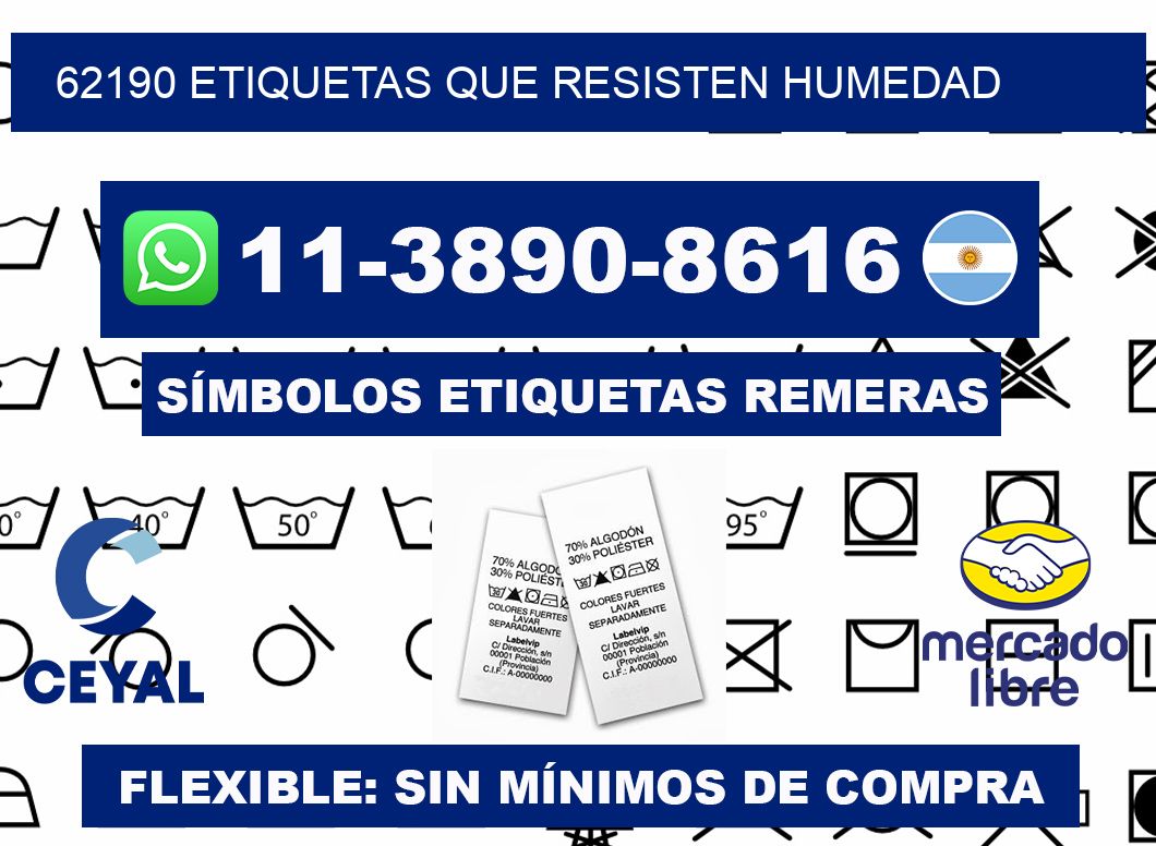 62190 etiquetas que resisten humedad