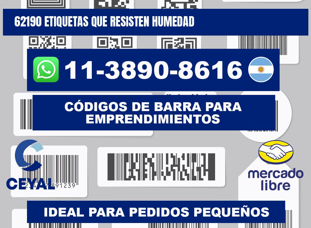 62190 etiquetas que resisten humedad