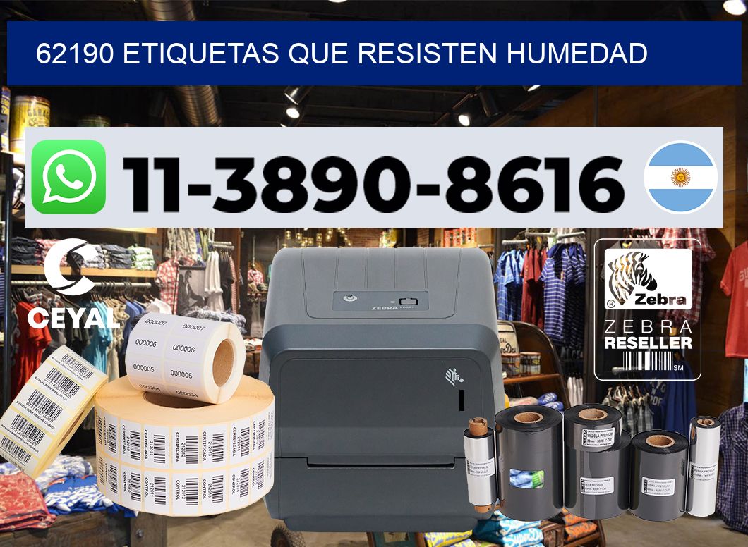 62190 etiquetas que resisten humedad