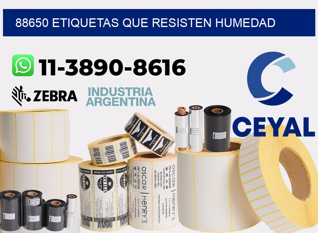 88650 etiquetas que resisten humedad