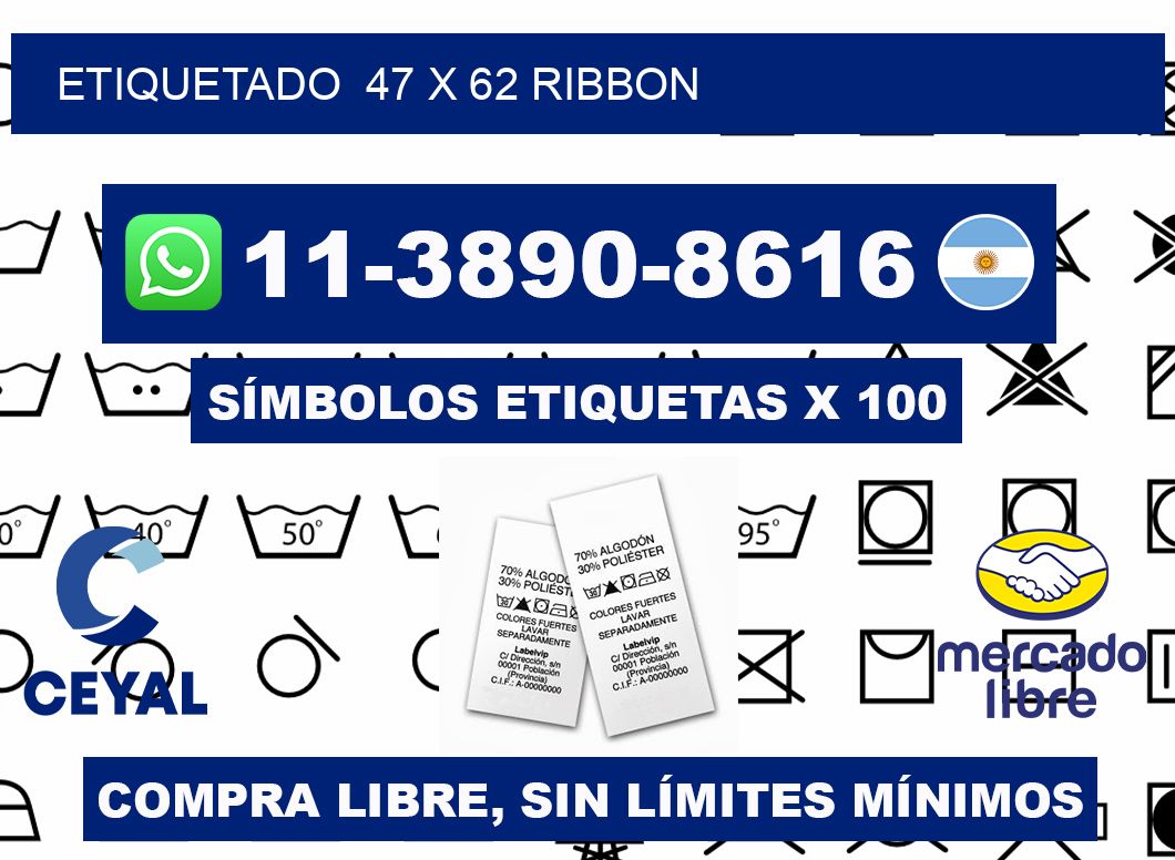 Etiquetado  47 x 62 ribbon