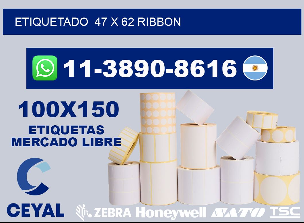 Etiquetado  47 x 62 ribbon