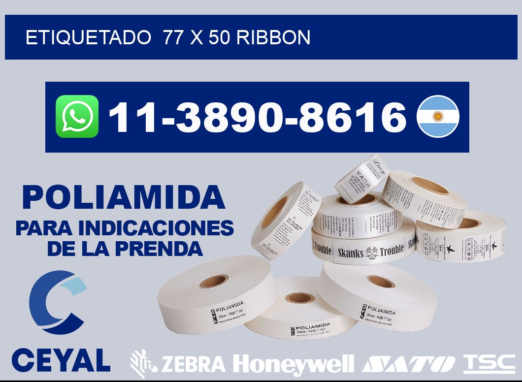 Etiquetado  77 x 50 ribbon