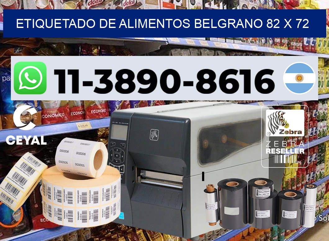 Etiquetado de alimentos belgrano 82 x 72