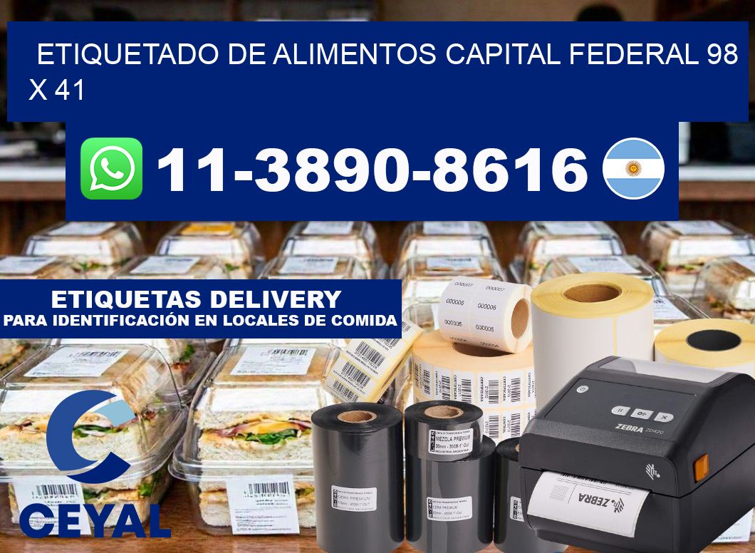 Etiquetado de alimentos capital federal 98 x 41