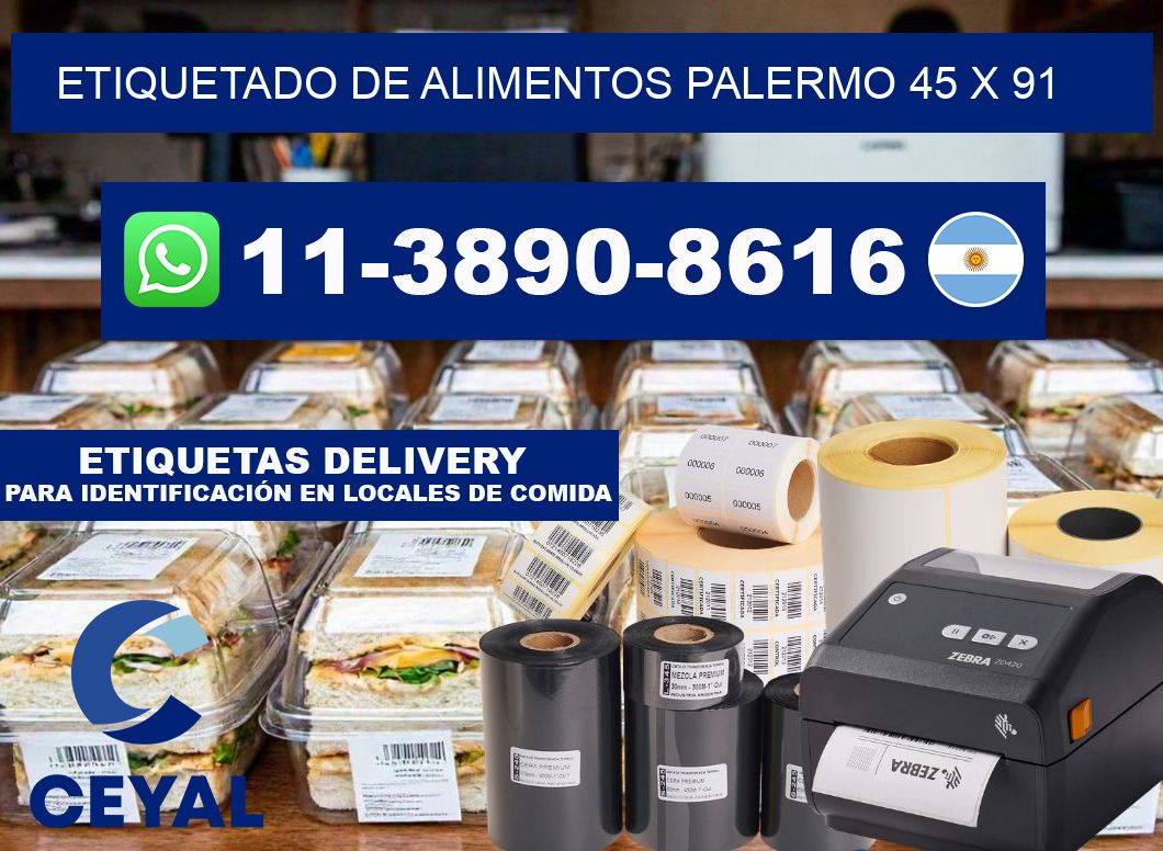 Etiquetado de alimentos palermo 45 x 91