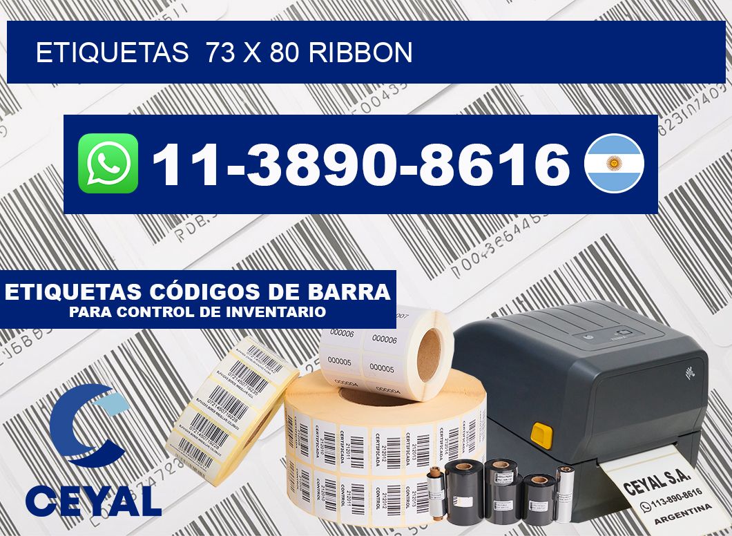 Etiquetas  73 x 80 ribbon