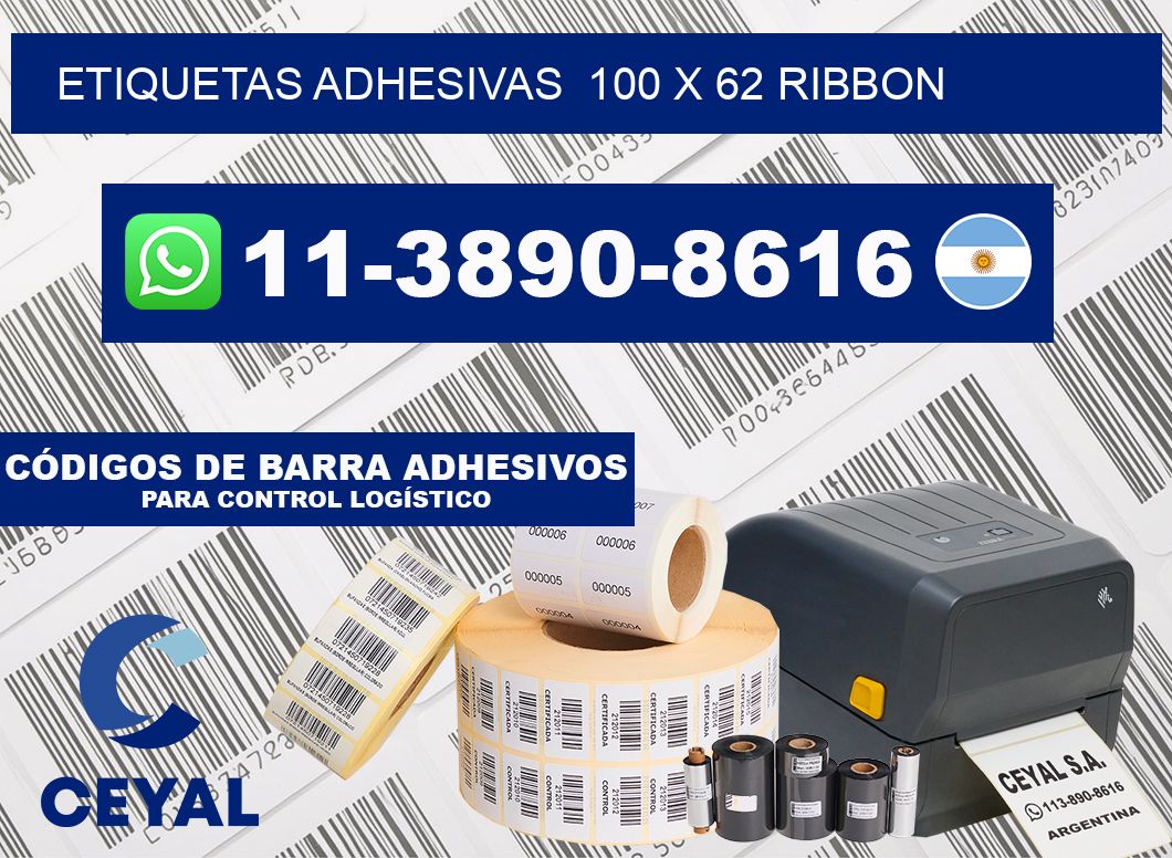 Etiquetas adhesivas  100 x 62 ribbon