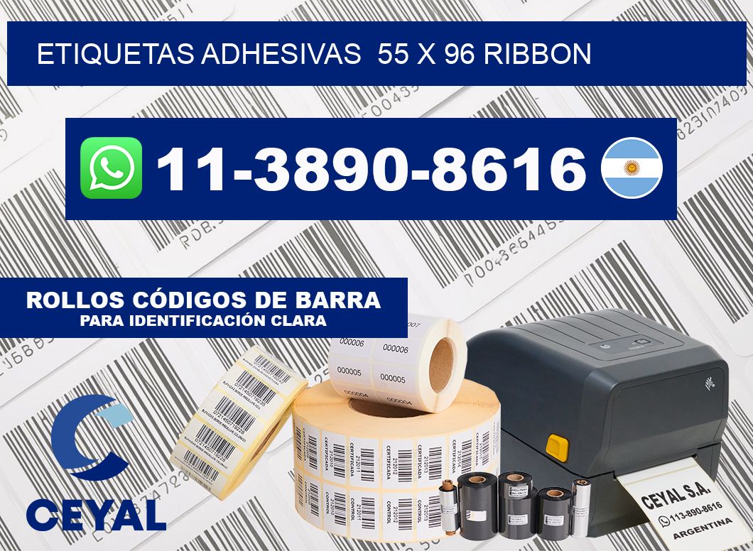 Etiquetas adhesivas  55 x 96 ribbon
