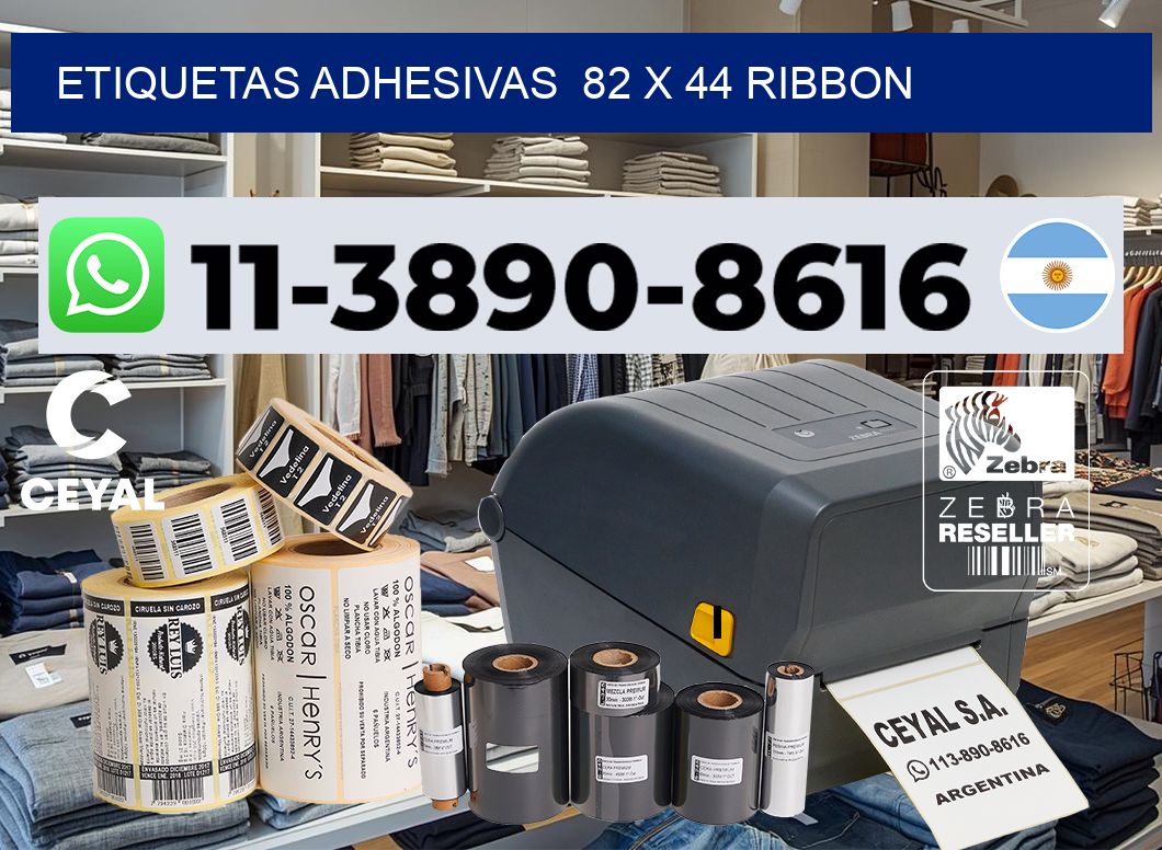 Etiquetas adhesivas  82 x 44 ribbon