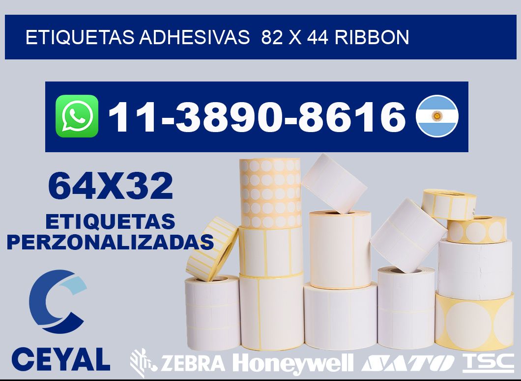 Etiquetas adhesivas  82 x 44 ribbon