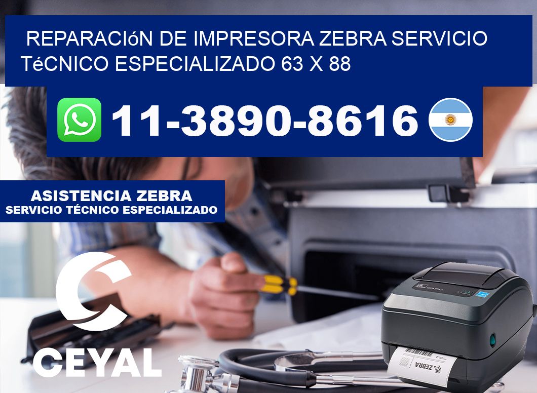 Reparación de Impresora Zebra Servicio Técnico Especializado 63 x 88