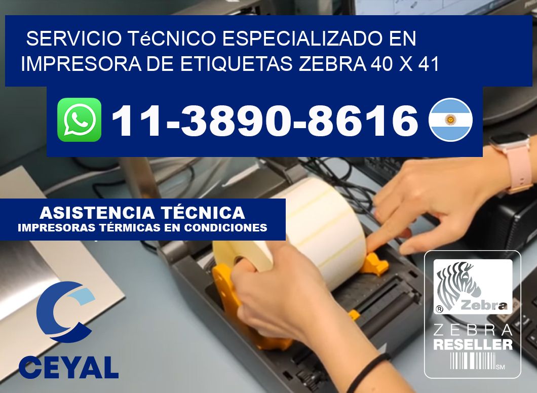 Servicio Técnico Especializado en Impresora de Etiquetas Zebra 40 x 41