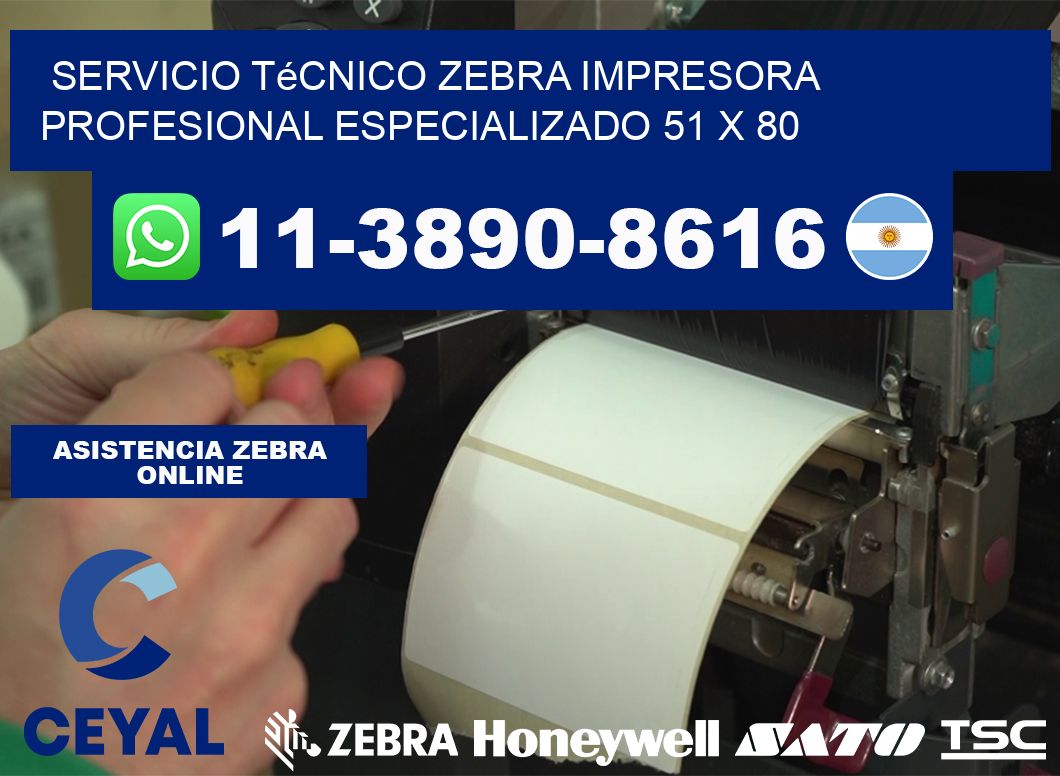 Servicio Técnico Zebra Impresora Profesional Especializado 51 x 80