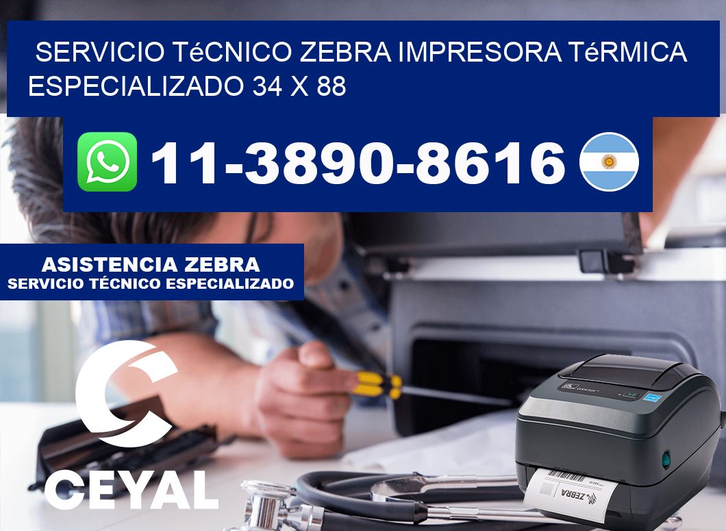 Servicio Técnico Zebra Impresora Térmica Especializado 34 x 88