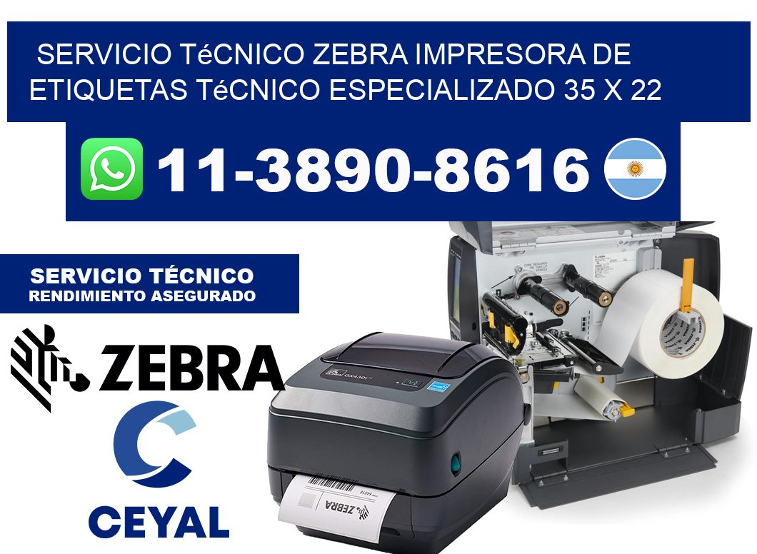 Servicio Técnico Zebra Impresora de Etiquetas Técnico Especializado 35 x 22