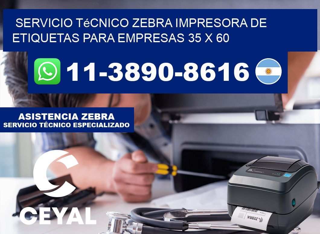 Servicio Técnico Zebra Impresora de Etiquetas para Empresas 35 x 60
