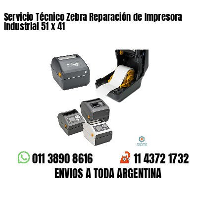Servicio Técnico Zebra Reparación de Impresora Industrial 51 x 41