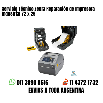 Servicio Técnico Zebra Reparación de Impresora Industrial 72 x 29