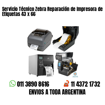 Servicio Técnico Zebra Reparación de Impresora de Etiquetas 43 x 66
