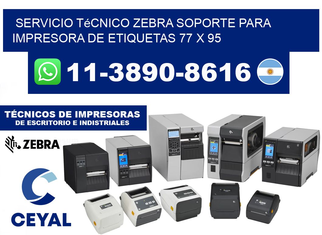 Servicio Técnico Zebra Soporte para Impresora de Etiquetas 77 x 95