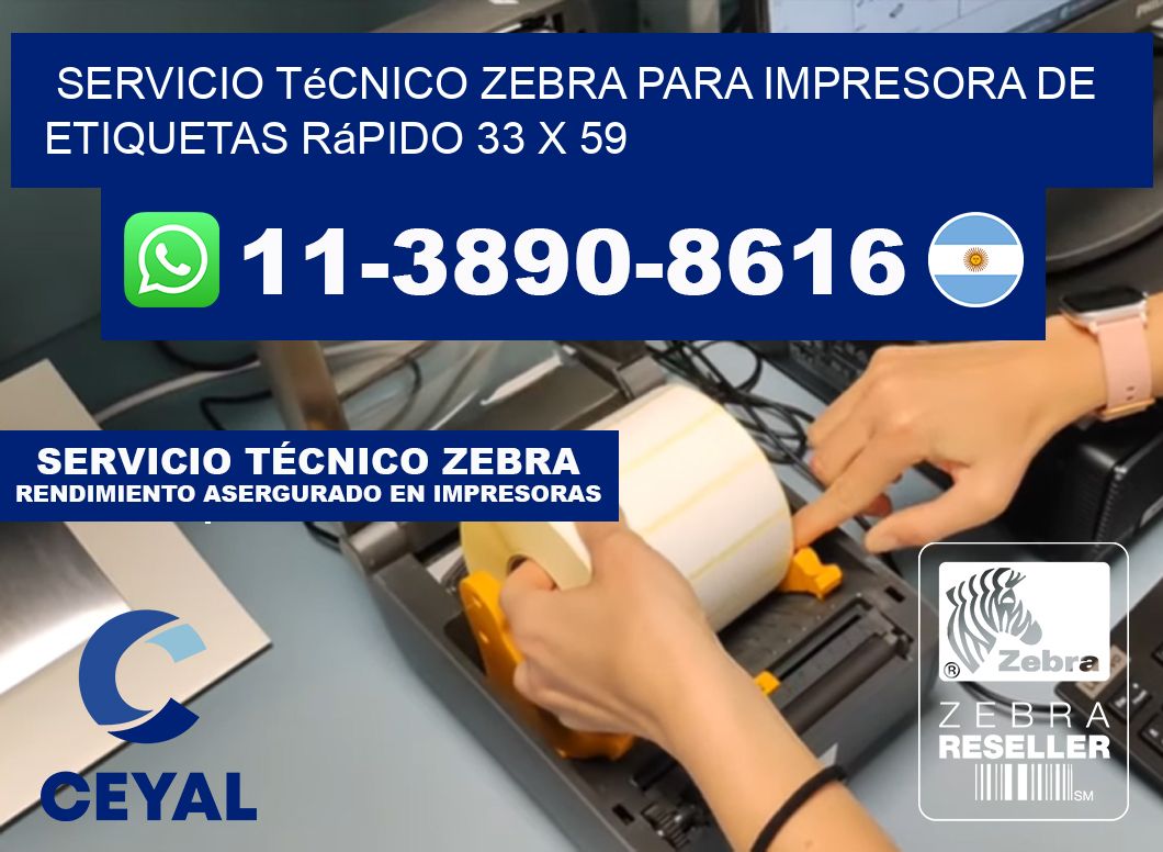 Servicio Técnico Zebra para Impresora de Etiquetas Rápido 33 x 59