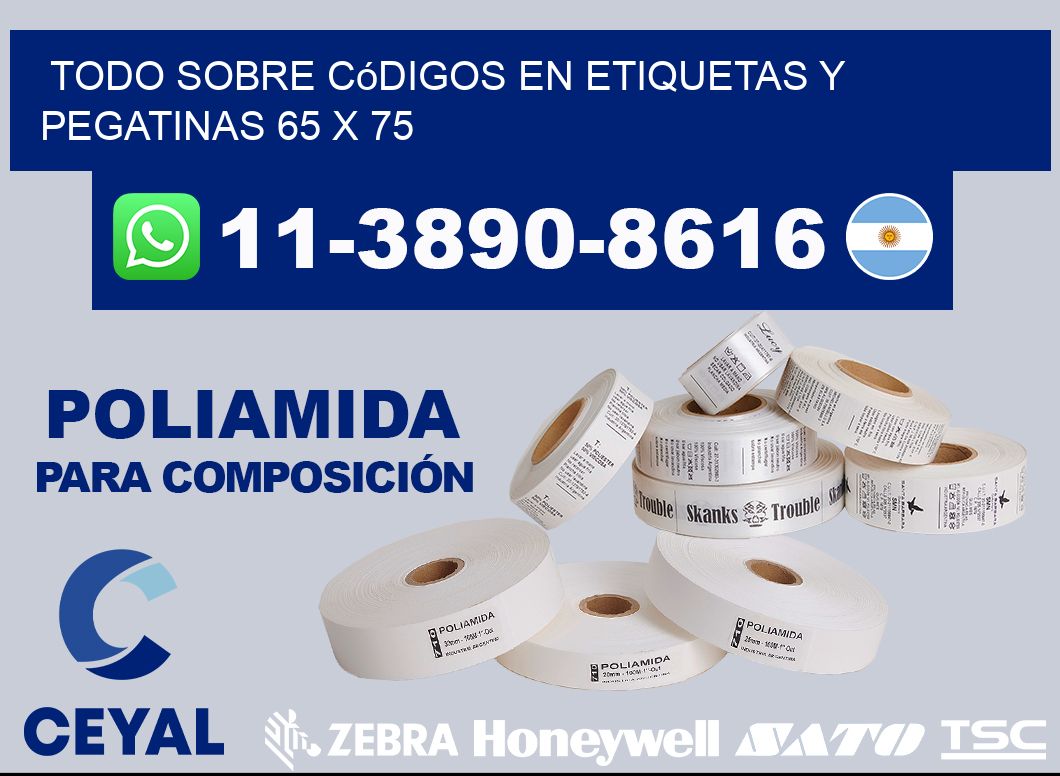 Todo sobre códigos en etiquetas y pegatinas 65 x 75