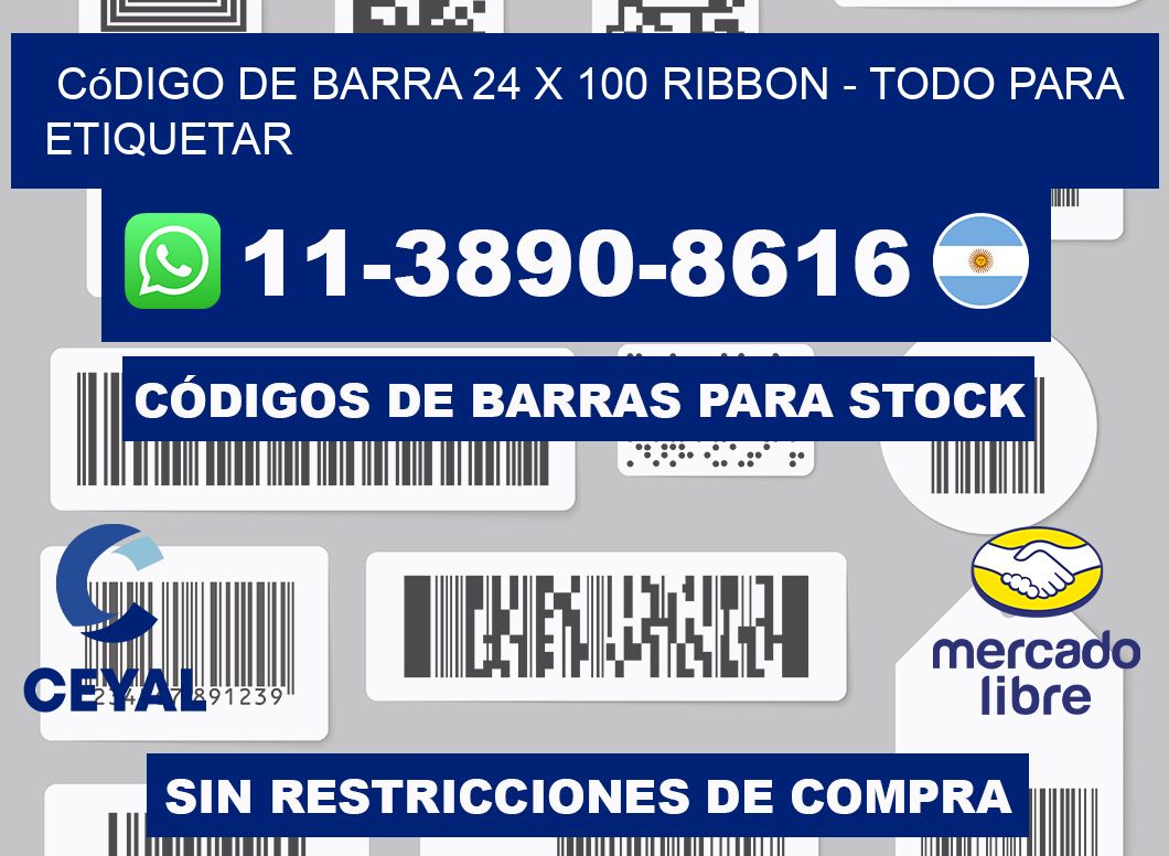código de barra 24 x 100 ribbon - Todo para Etiquetar