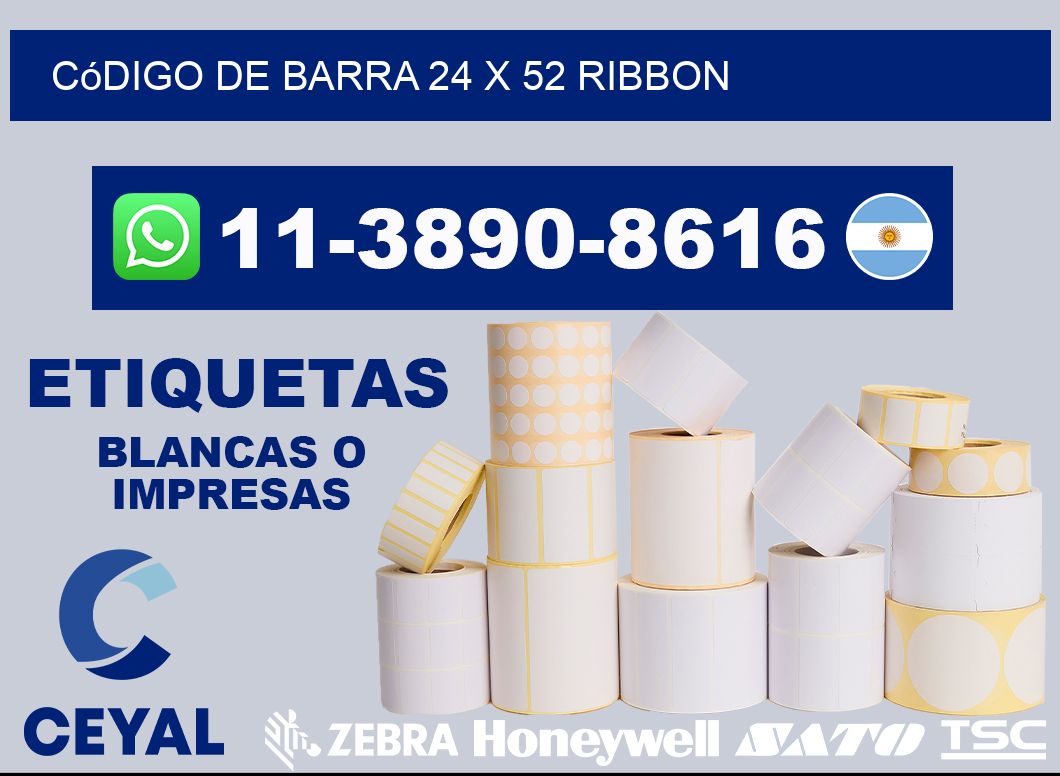código de barra 24 x 52 ribbon