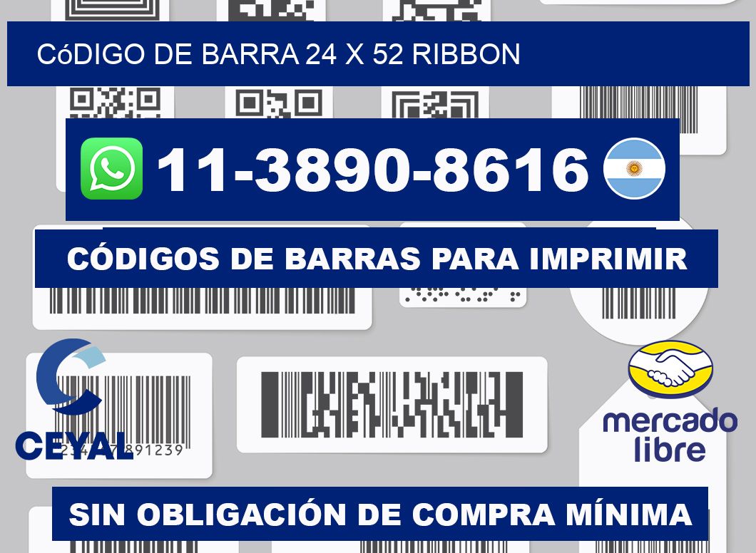 código de barra 24 x 52 ribbon