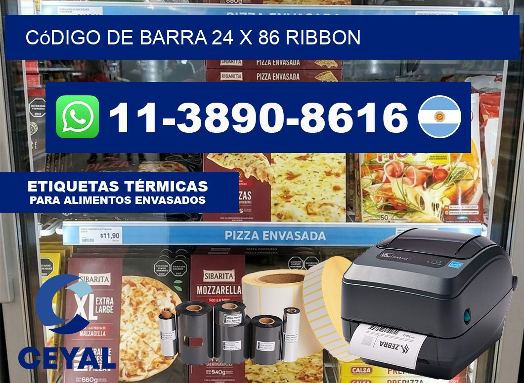 código de barra 24 x 86 ribbon