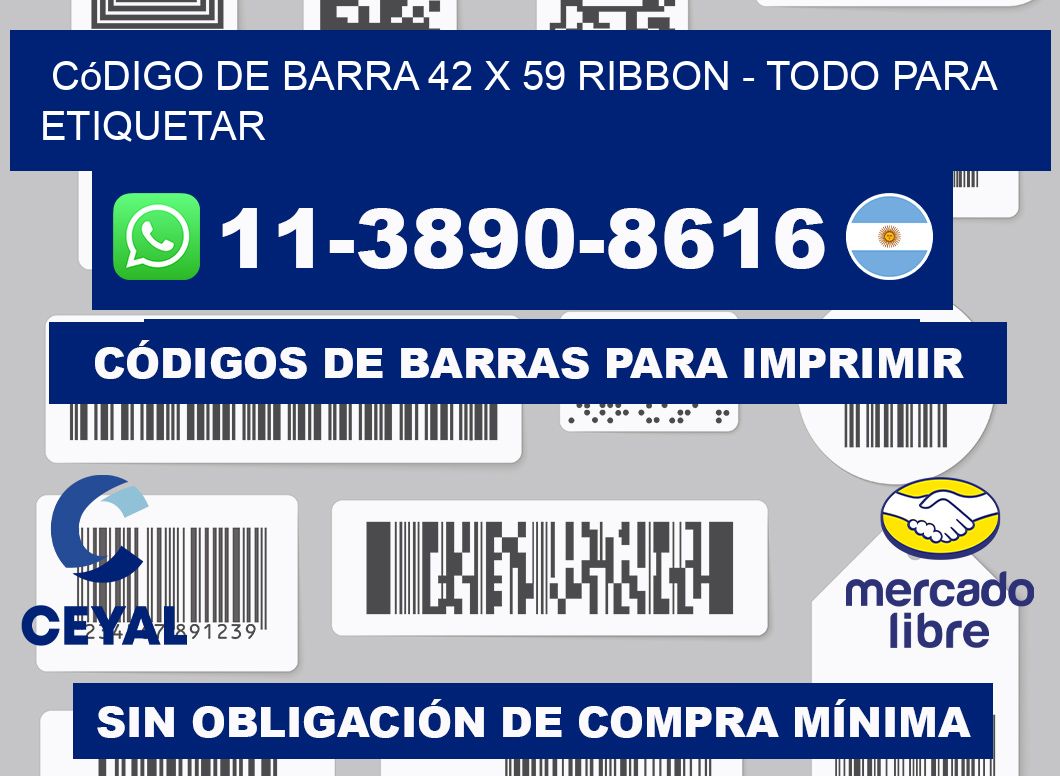 código de barra 42 x 59 ribbon - Todo para Etiquetar