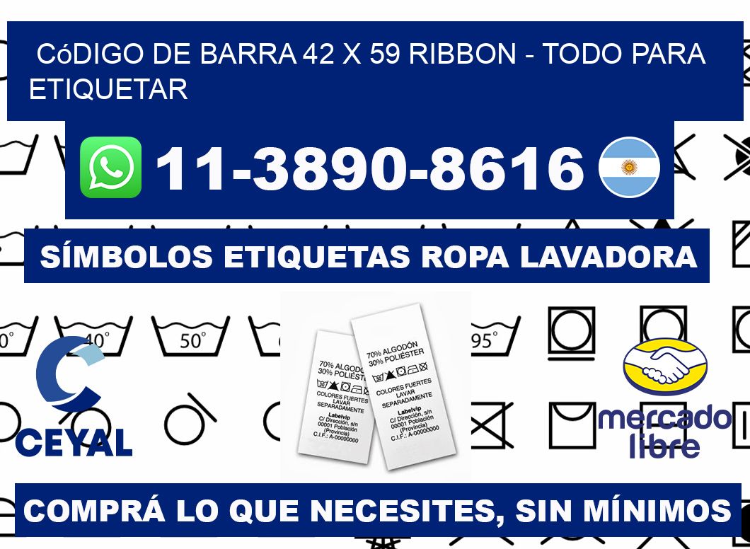 código de barra 42 x 59 ribbon - Todo para Etiquetar