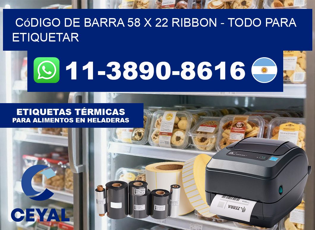 código de barra 58 x 22 ribbon – Todo para Etiquetar